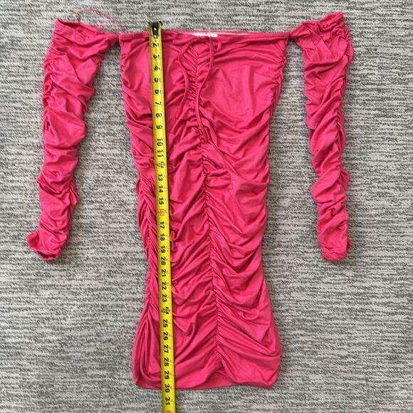 NWT More To Come Shanice Ruched Mini Dress in Pink Revolve Large - Picture 9 of 12